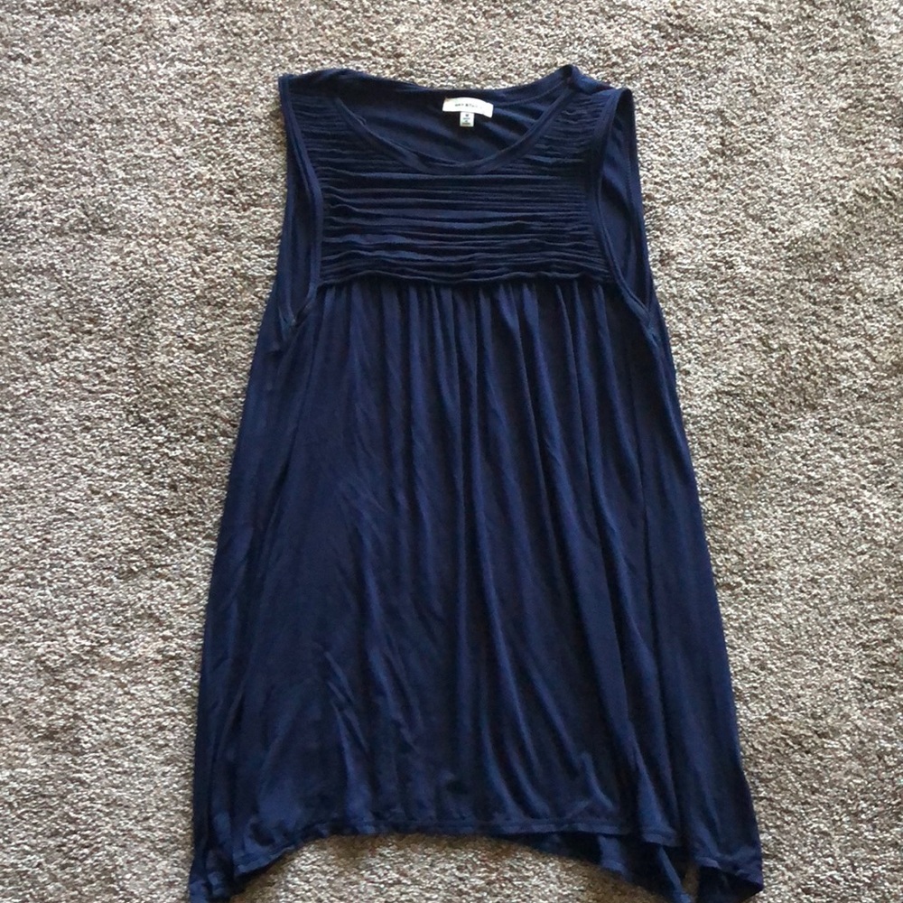 Max Studio Navy Sleeveless Tunic